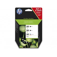 PACK 3 - HP 301- 2 NEGRO + 1 TRICOLOR